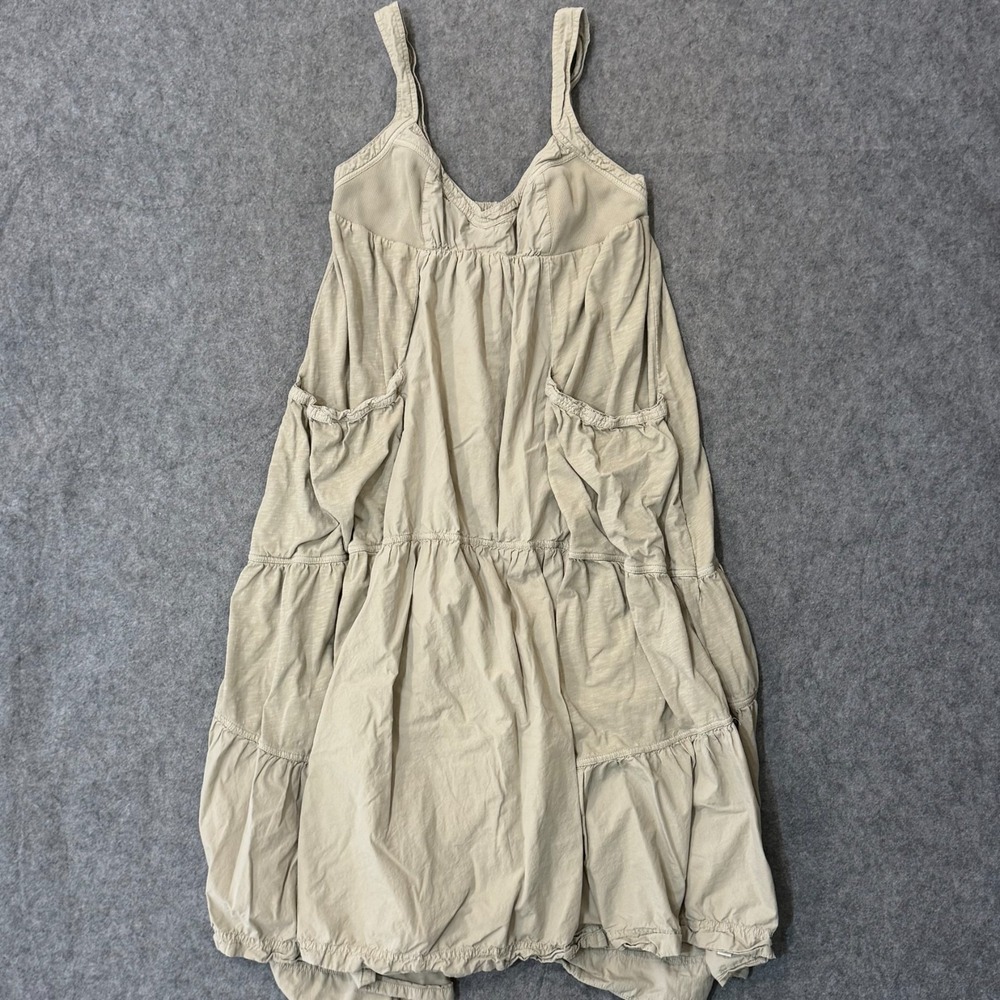 Anthropologie Daily Practice Top Tier Utility Sweetheart Midi Dress Size Medium